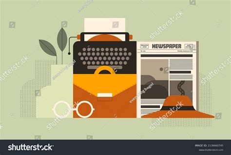 Newspaper Editor Illustration