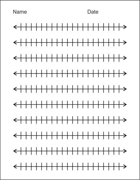 Blank Number Lines Printable