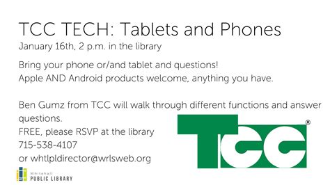 TCC TECH_ Tablets and Phones(1) - Whitehall Public Library - Whitehall, WI