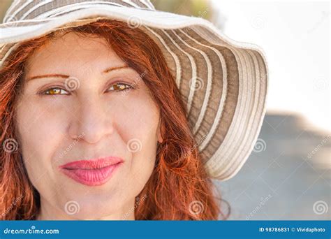 Redhead Mature Woman Portrait Stock Image Image Of Attractive