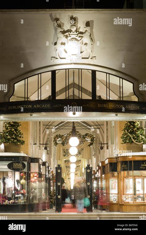 Shops At Burlington Arcade At Christmas Time London United Kingdom