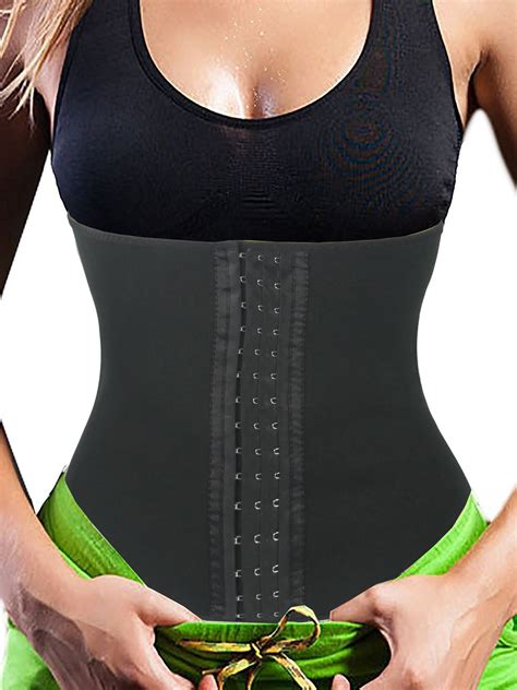 along fit waist trainer corset for women sweat sauna vest weight loss sweating suit thermo body