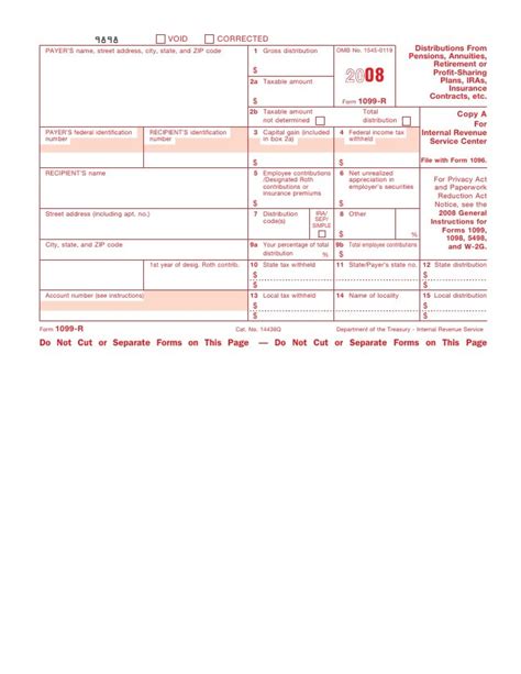 Form 1099 R Distributions From Pensions Annuities Retirement Or Pro