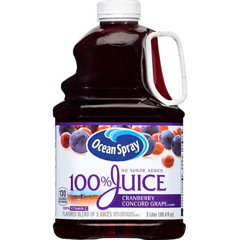 Ocean Spray No Sugar Added 100 Juice Cranberry Concord Grape Shop