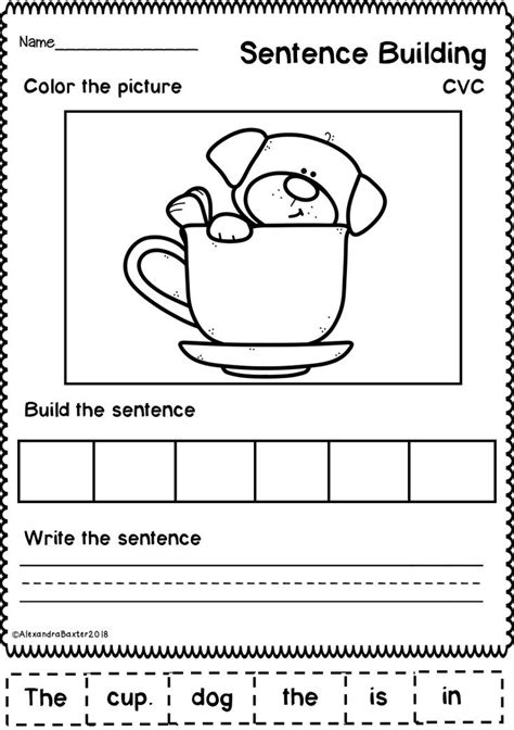 This Resource Is A Selection Of 20 No Prep Sentence Building Sentence