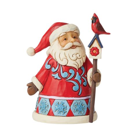 Santa With Cardinal And Birdhouse Figurine Jim Shore Heartwood Creek