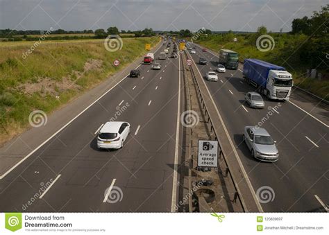 Heavy Traffic On The M1 Motorway Editorial Photography Image Of