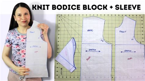 How To Draft A Simple Knit Bodice Block With Sleeve Step By Step
