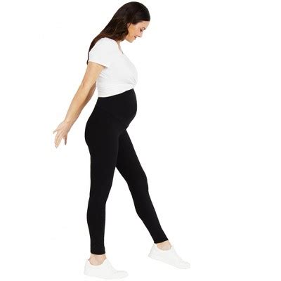 Essential Stretch Secret Fit Belly Maternity Leggings Black Large