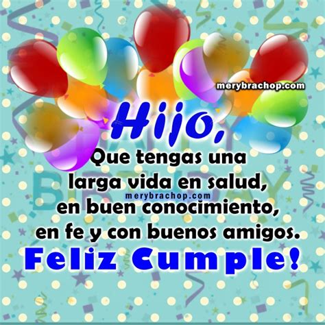 Dedicatoria De Feliz Cumpleaños Para Un Hijo