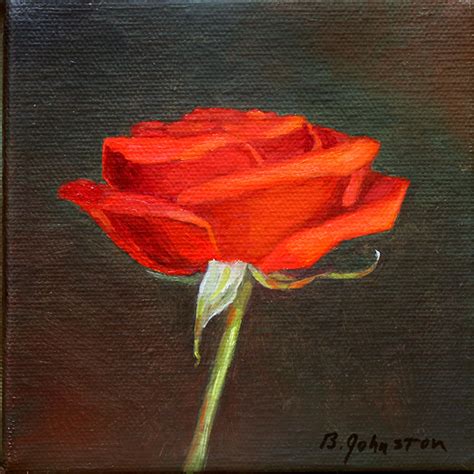 Red Rose Painting By Beth Johnston Fine Art America