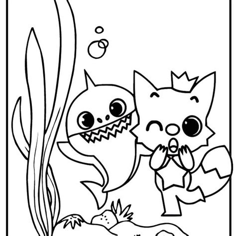 Best Pinkfong Baby Shark Coloring Page With Happy Mitraland