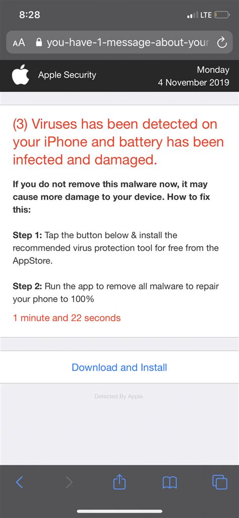 Viruses Has Been Detected On Your Iphone Scam Remove It