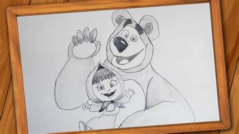 Drawing Masha And The Bear How To Draw Masha And The Bear Step By