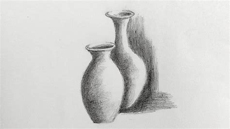How To Draw Pot For Beginners Step By Step Still Life With Pencil Very Easy Youtube