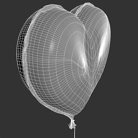 Realistic Heart Balloon 3d Model