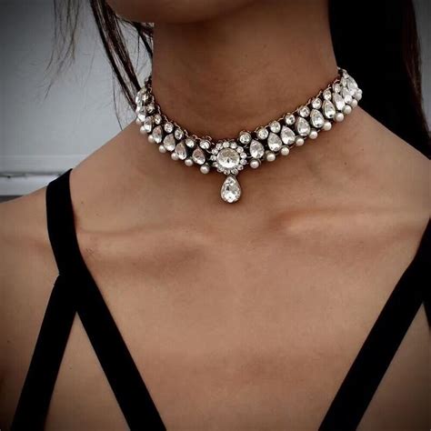 Vodeshanliwen Hot Boho Crystal Chokers Necklaces Charm Vintage