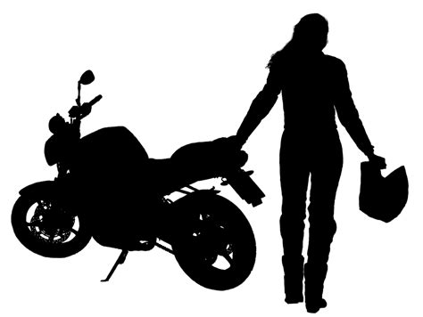 Download Silhouette Woman Motorcycle Royalty Free Stock Illustration
