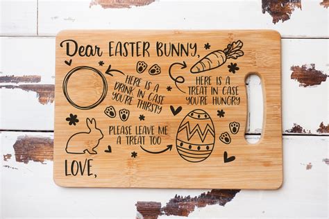 Easter Tray Svg Dear Easter Bunny Easter Placemat SVG - Etsy UK