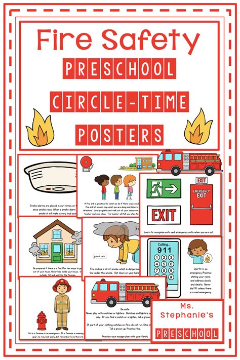 Fire Safety Preschool Circle Time Posters Fire Safety Preschool
