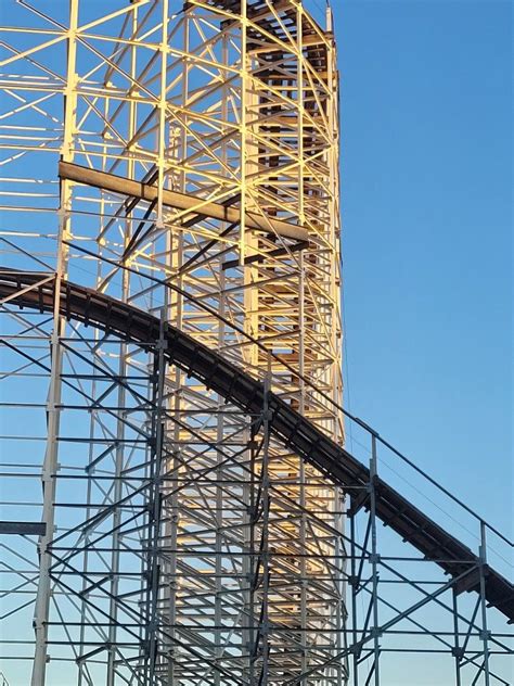 Indiana Beach Amusement Park Utility Pole Structures Blue