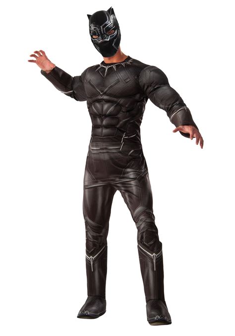 Mens Deluxe Civil War Black Panther Costume