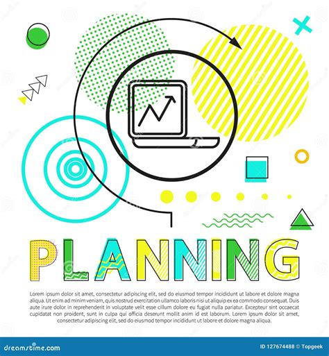 Illustration Colorée De Vecteur De Processus De Planification