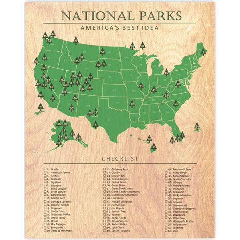 Map Of National Parks United States Map
