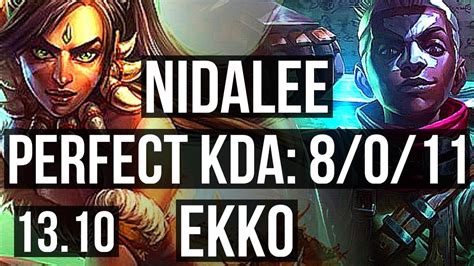 Nidalee Vs Ekko Jng Winrate Legendary Kr Master