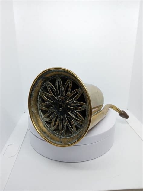 Antique Rare 19th Century Hearing Aid Deaf Medical Brass Ear Horn Dome