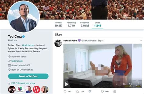Senator Ted Cruz Likes Pornography Video On Twitter And The Internet