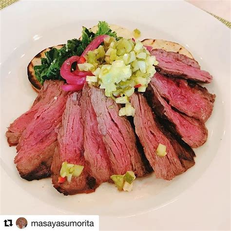 Repost Masayasumorita ・・・ Steak ステーキ ハラミ Beef Skirt 肉