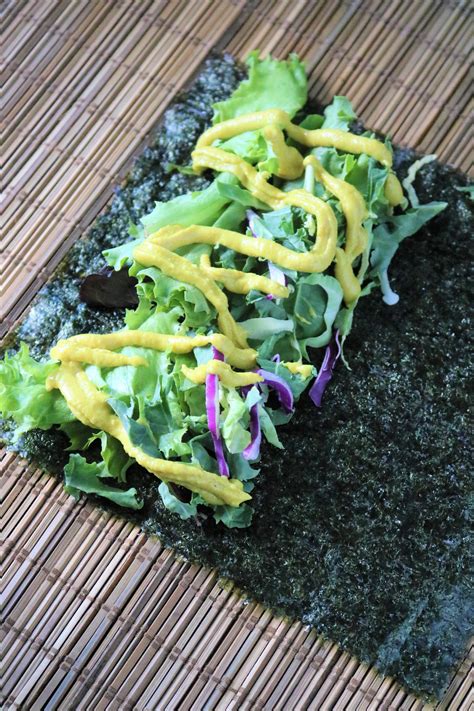 Maybe you would like to learn more about one of these? Nori Wraps with Miso Turmeric Cashew Butter - Rooty Fruity ...