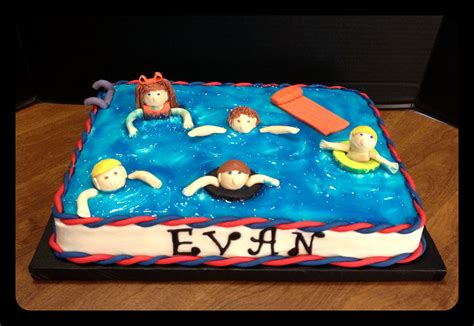 Swimming Pool Cake With Fondant People By Pattibcakes Spicewood Tx