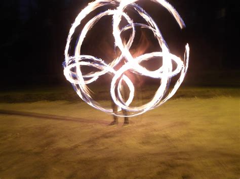 Long Exposure Shot Of Me Spinning Fire Poi Rpics