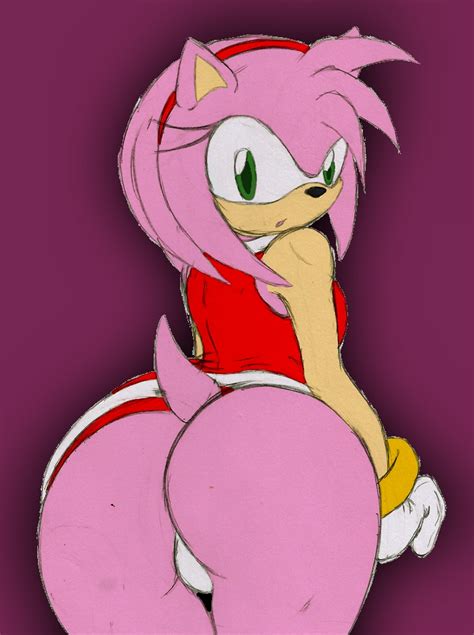 Rule 34 Amy Rose Anthro Ass Breasts Color Female Female