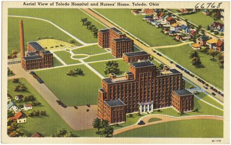 Aerial View Of Toledo Hospital And Nurses Home Toledo Ohio Digital
