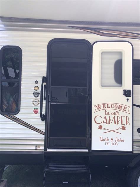 Welcome To Our Camper Custom Rv Decal 11004 Pop Up Camper Camping