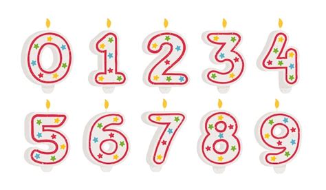 Premium Vector Glitter Number Birthday Candle Happy Birthday Cake Topper