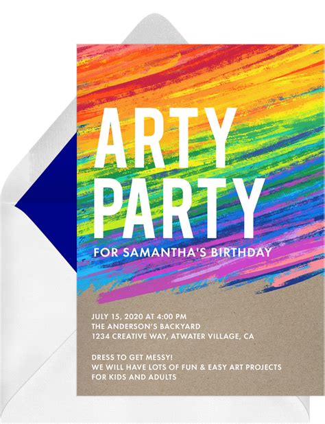 Pastel Party Invitations In Brown