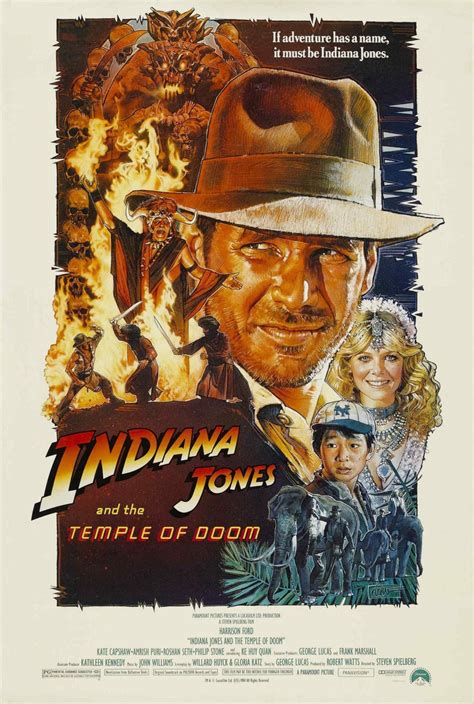 Estados Unidos Cartel De Indiana Jones Y El Templo Maldito 1984