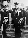 Admiral Mountbatten saying farewell to the Governor of Malta, Major ...