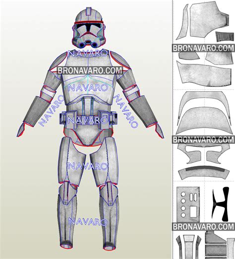 Clone Trooper Armor Template Clone Trooper Full Armor Pepakura Navaro