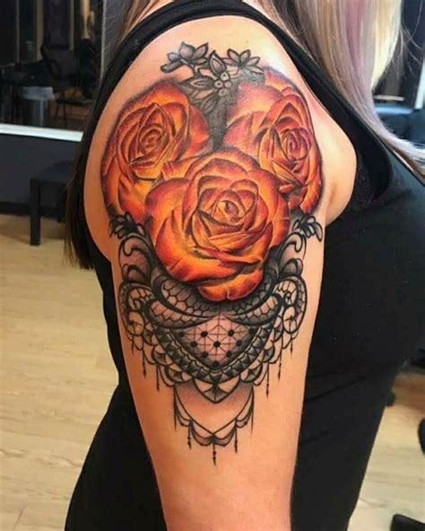 My Beautiful Rose And Lace Tattoo Lace Tattoo Tattoos