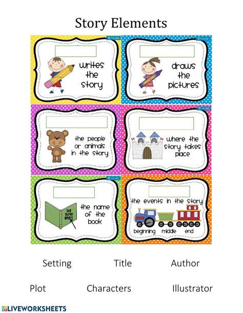 Story Elements Online Worksheet For Kindergarten You Can Do The