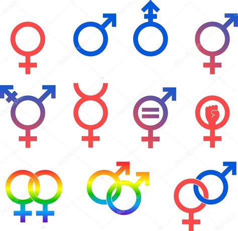 Conjunto De Símbolos De Género — Archivo Imágenes Vectoriales Free