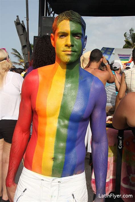 Face Body Painted For Gay Pride Body Painting Men Gay Pride Body Painting