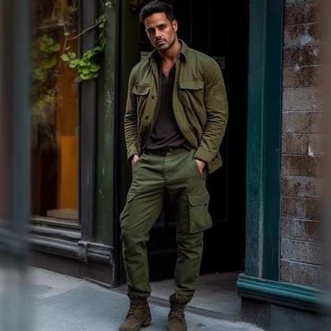 outfits with army green cargo pants