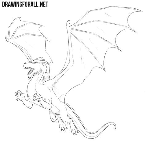How To Draw A Dragon 40 Best Collections Pencil Full Body Dragon
