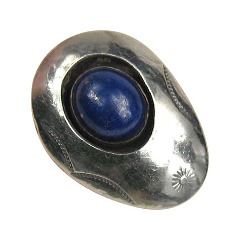 Richard Begay Sterling Silver Turquoise Onyx Lapis Lazuli Navajo Ring